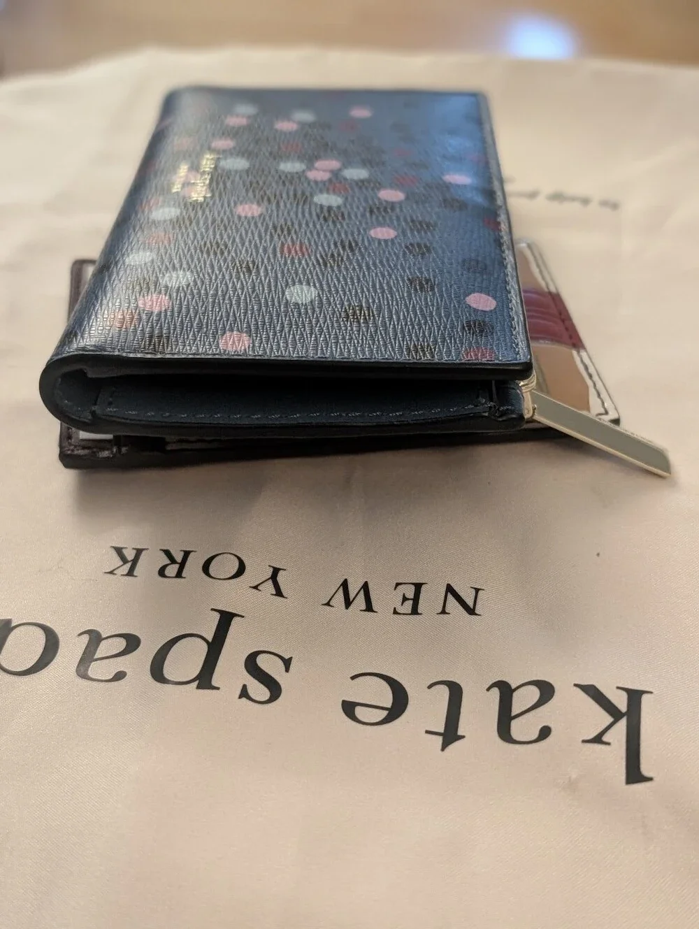 Kate Spade Smitten Kitten Polka Dot Bifold Wallet